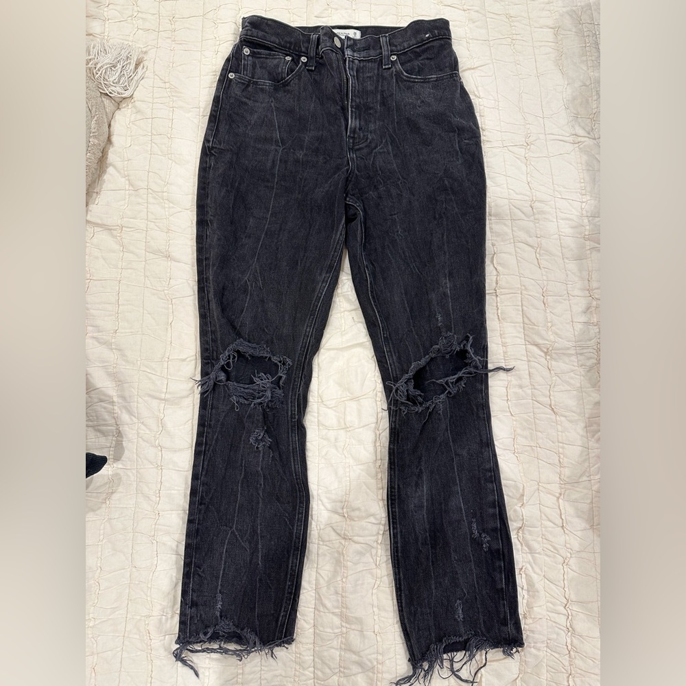 Abercrombie high rise mom jeans